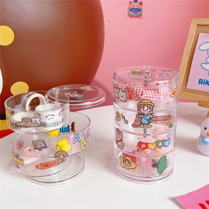 🛍️Transparent Multi-Layer Rotating Storage Box