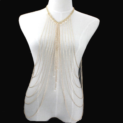 🛍️Crystal Multi Layered Long Body Chain