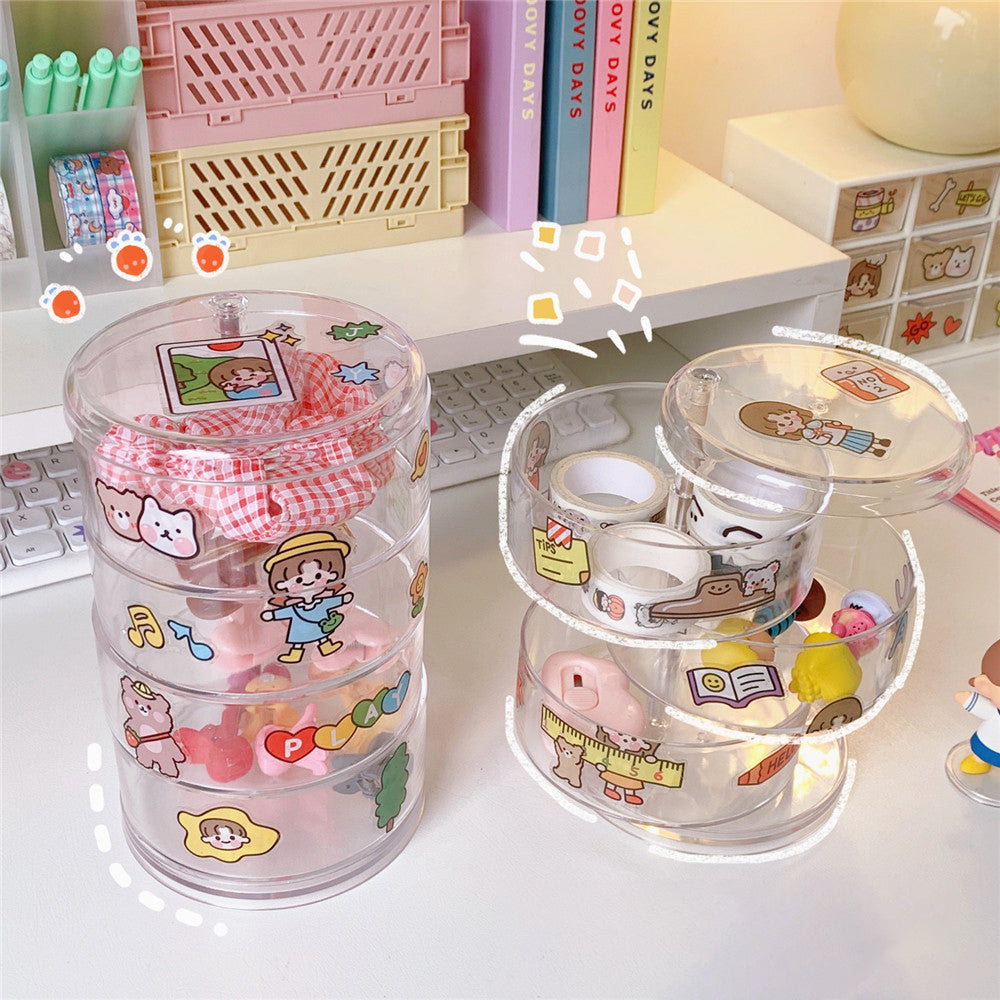 🛍️Transparent Multi-Layer Rotating Storage Box