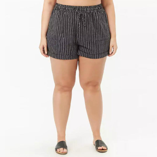 🛍️Plus Size Striped Casual Shorts