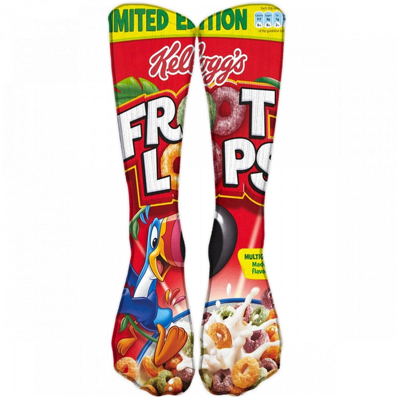 🛍️Cartoon Snack Food Printed Socks