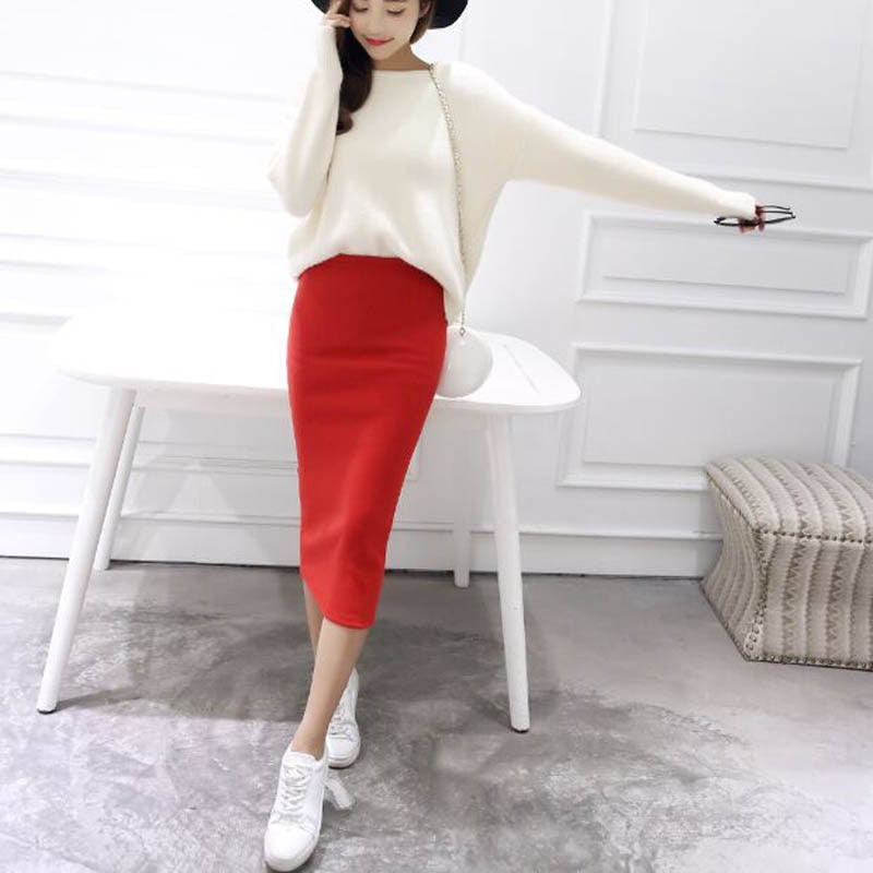 Women’s Mid Calf Slim Pencil Skirt