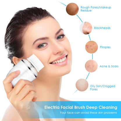 🛍️3 In 1 Face Cleansing Beauty Brush With 3 Brush Heads