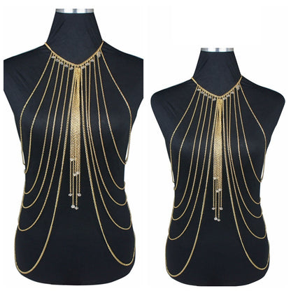 🛍️Crystal Multi Layered Long Body Chain