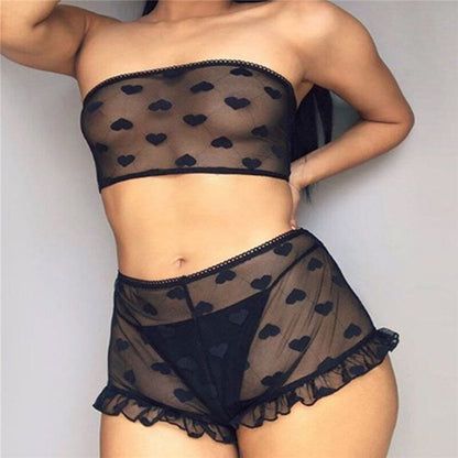 🛍️Sheer Mesh Bra Set