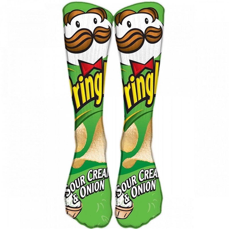 🛍️Cartoon Snack Food Printed Socks