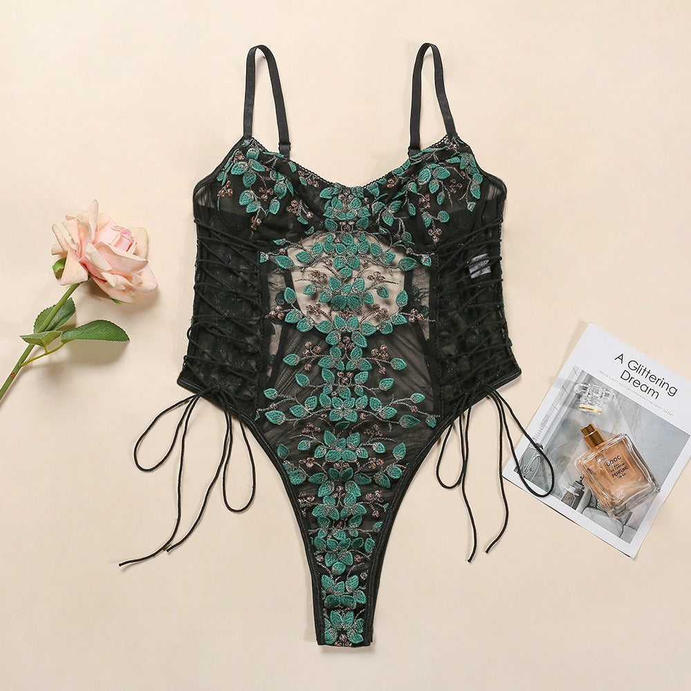 🔥 Lace Flower Embroidery Lingerie