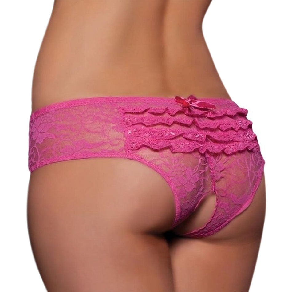 🛍️Women’s Transparent Lace Crotchless Brief Panties