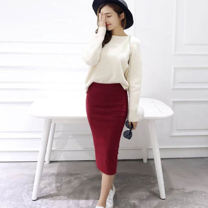 Women’s Mid Calf Slim Pencil Skirt