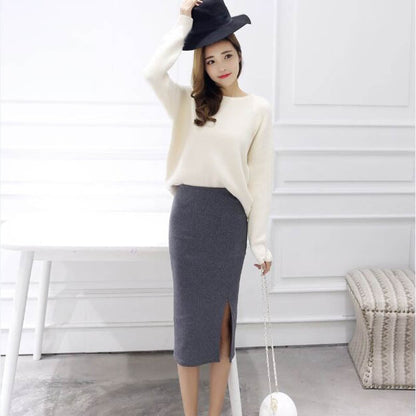 Women’s Mid Calf Slim Pencil Skirt