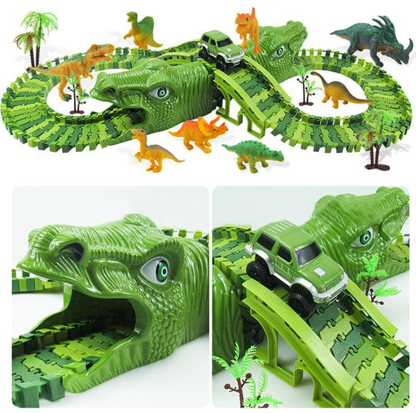 🧸Electronic Dinosaur Rail Race Track