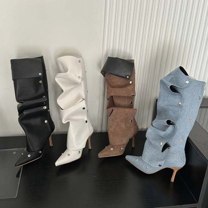 🛍️Snap Buttons Removable Denim Boots