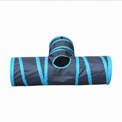 Foldable 3 Holes Pet Cat Tunnel Toys Indoor Outdoor Pet Cats Training Toy Kitten Rabbit Funny Cat Tunnel House Toys