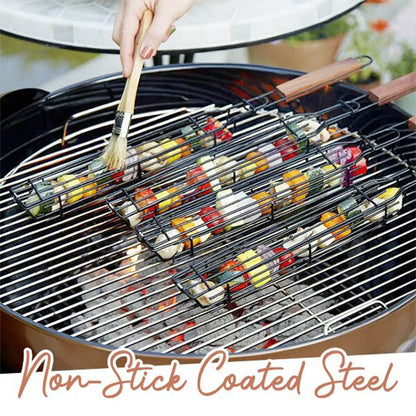 🛍️Portable Stainless Steel Nonstick BBQ Grilling Basket