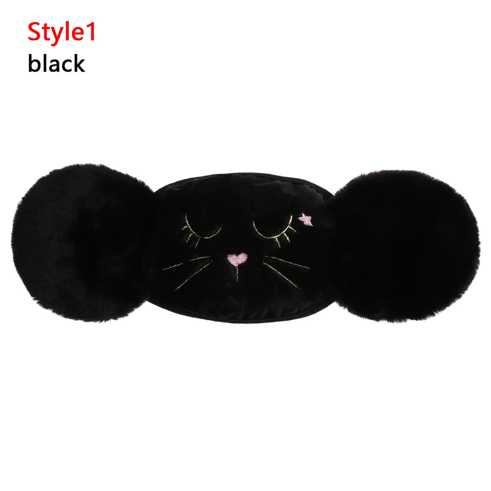 🛍️Cute Cartoon 2 in 1 Warm Earmuffs and Masks