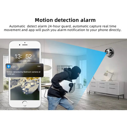 🛍️1080P Wireless Mini WiFi Security Surveillance Camera with Motion Sensor and Night Vision