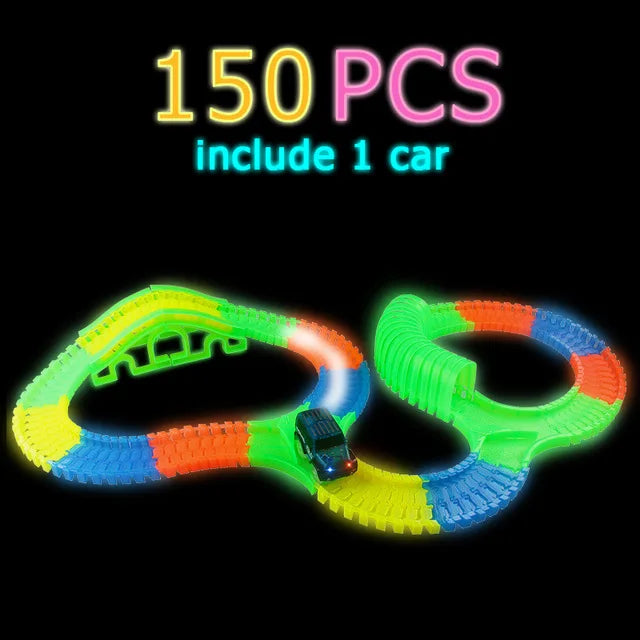 Glow in Dark DIY Race Track Set