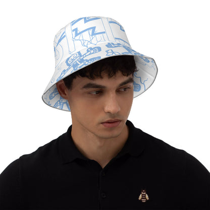 White/University Strike Bucket Hat