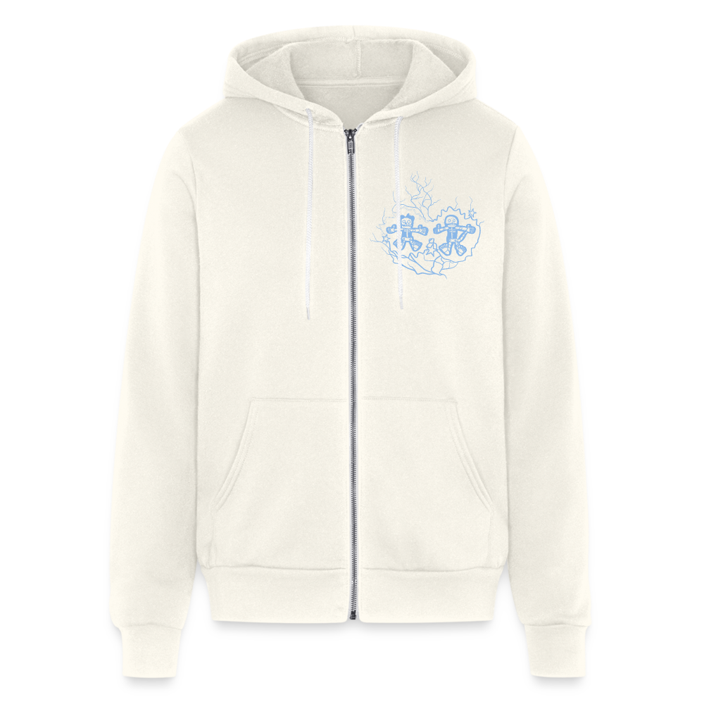 Bella + Canvas Unisex Full Zip Hoodie - vintage white